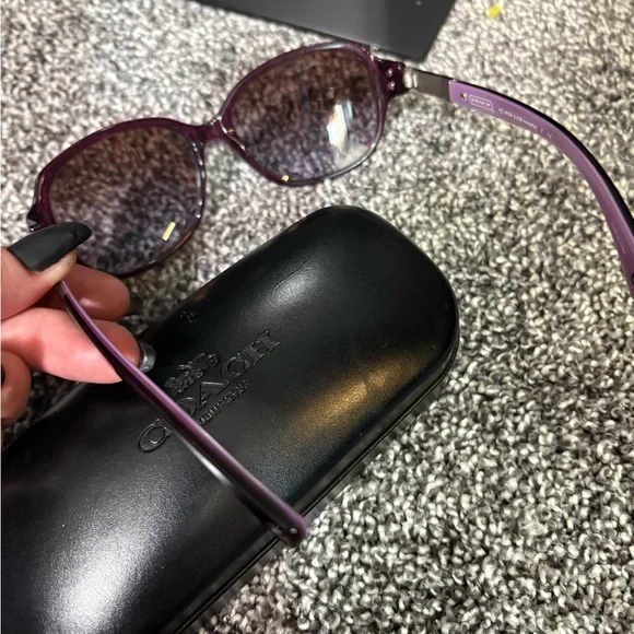 Coach Women's Sunglasses in Rich Purple - Picture 11 of 11